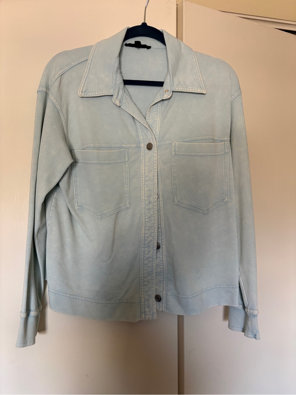 Light Blue/Teal Women's Button-Front Jacket